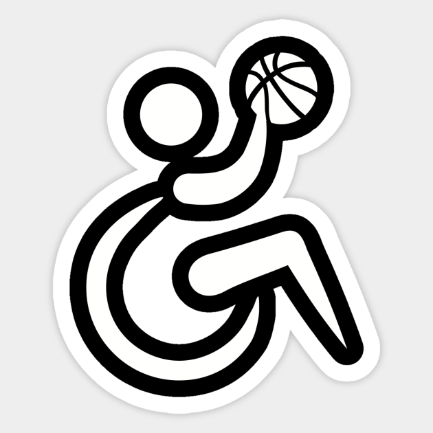 Wheelchair basketball Wheelchair Basketball Sticker TeePublic